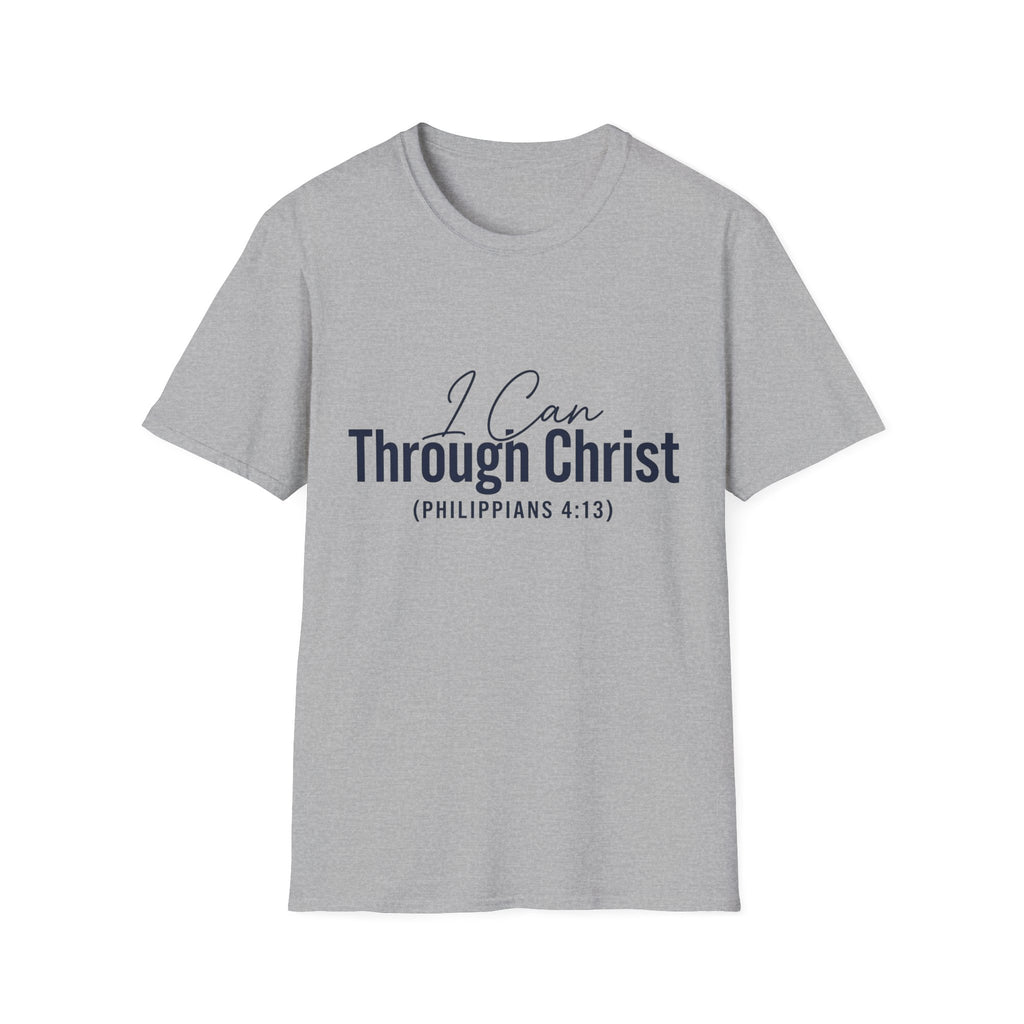 I Can Through Christ Text T-Shirt