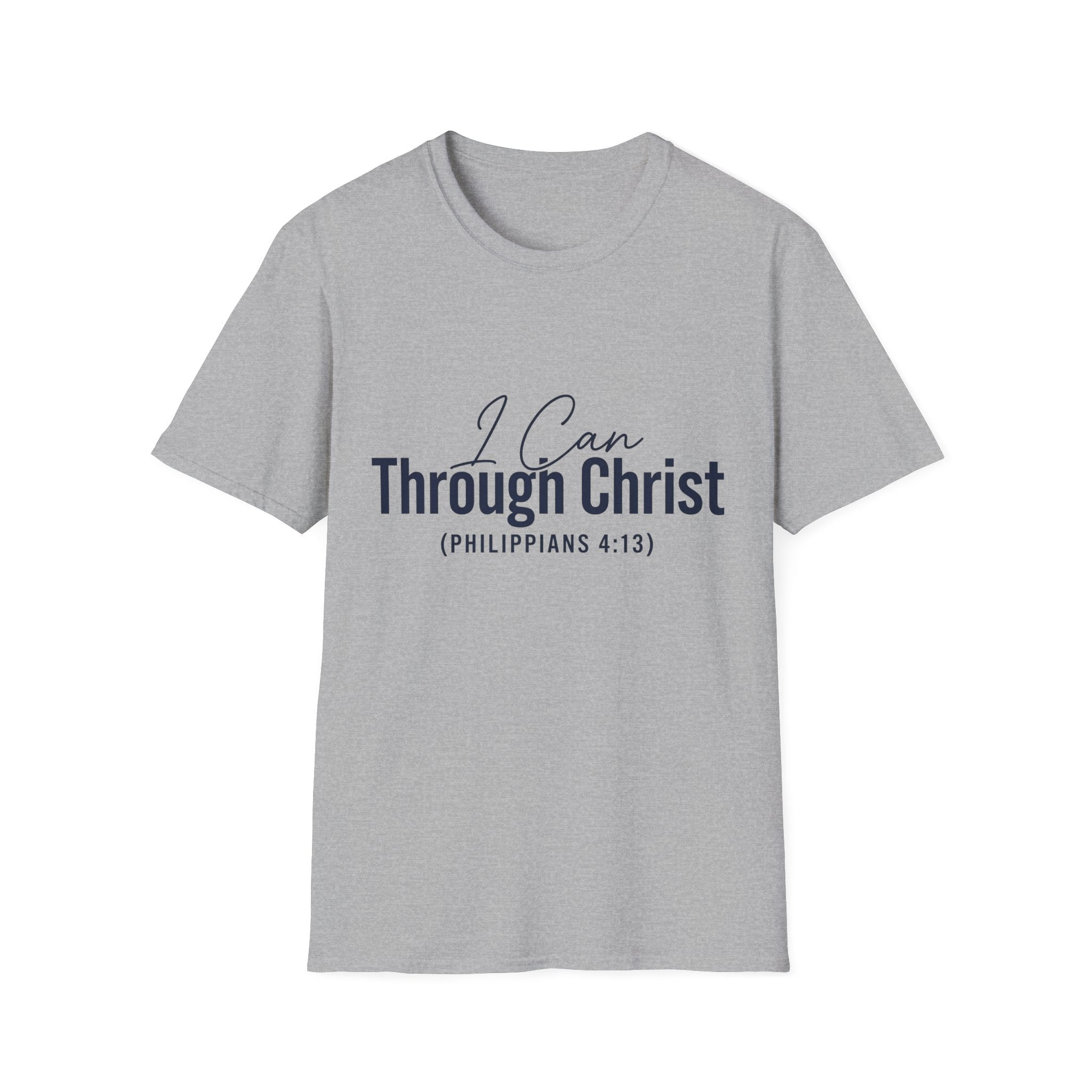 I Can Through Christ Text T-Shirt