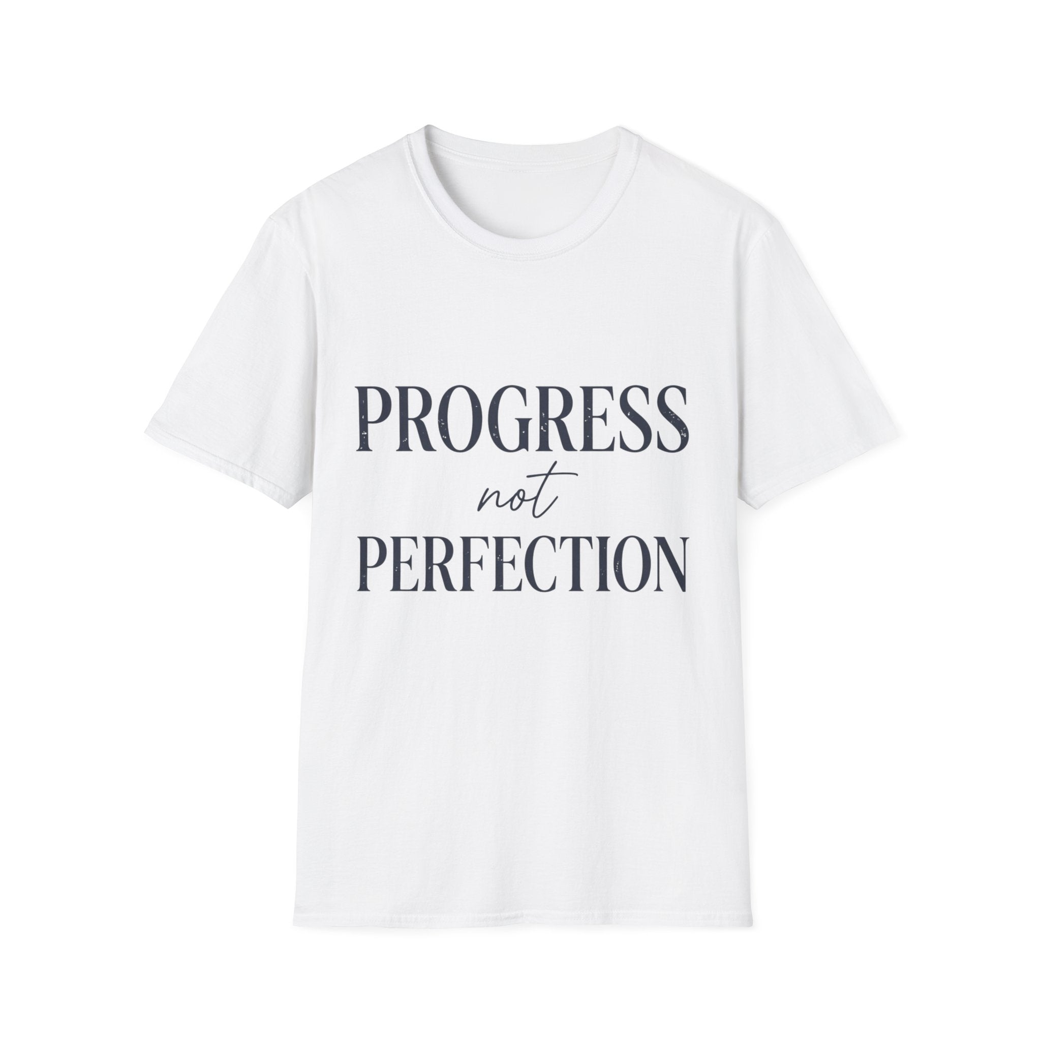 Progress Not Perfection Text T-Shirt