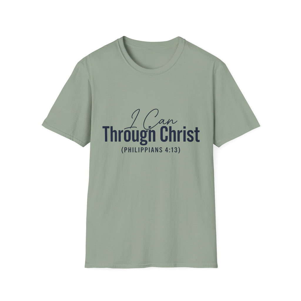 I Can Through Christ Text T-Shirt