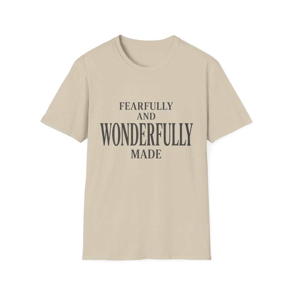 Fearfully and Wonderfully Made Text T-Shirt