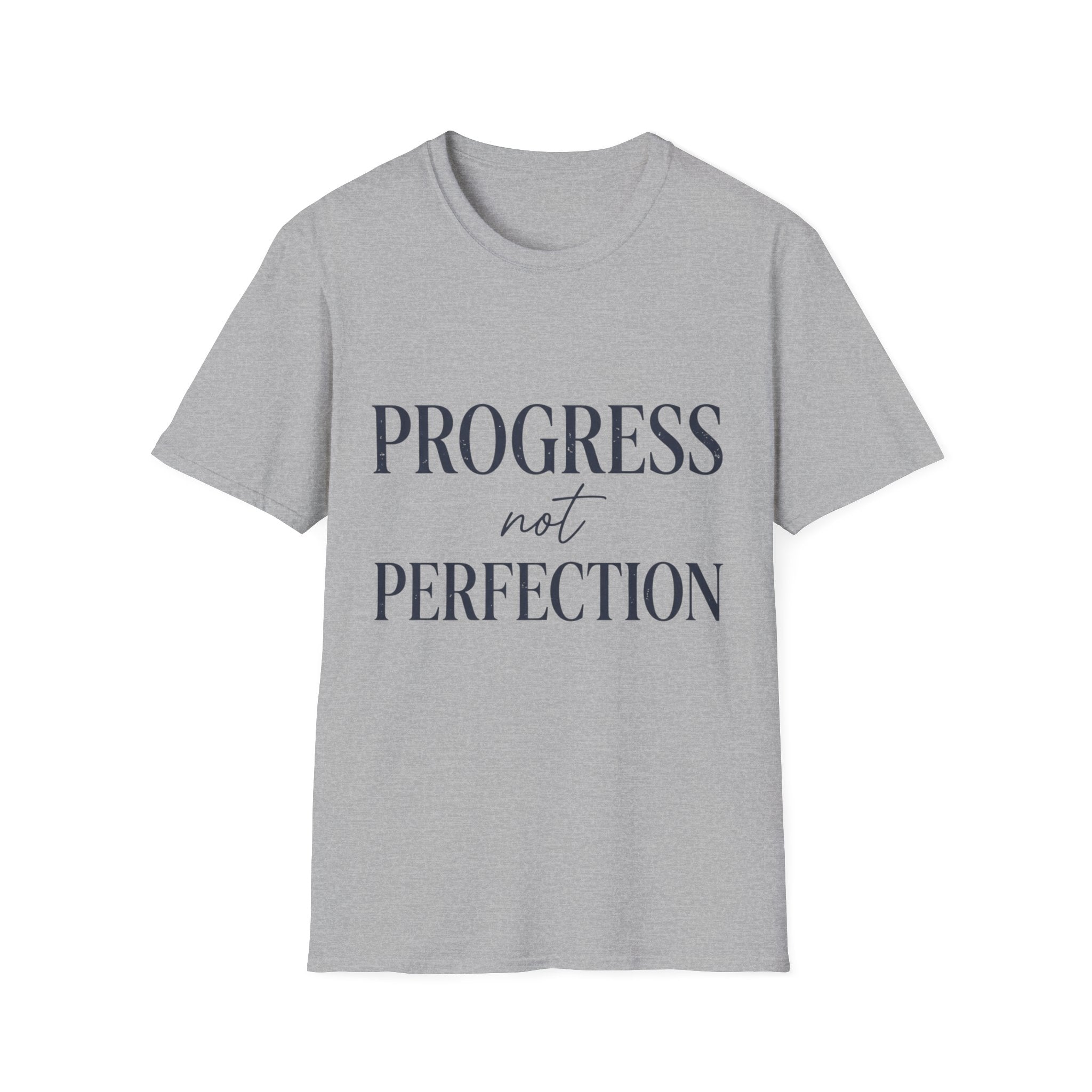 Progress Not Perfection Text T-Shirt