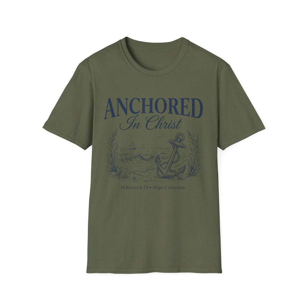 Anchored In Christ Hebrews 6:19 T-Shirt