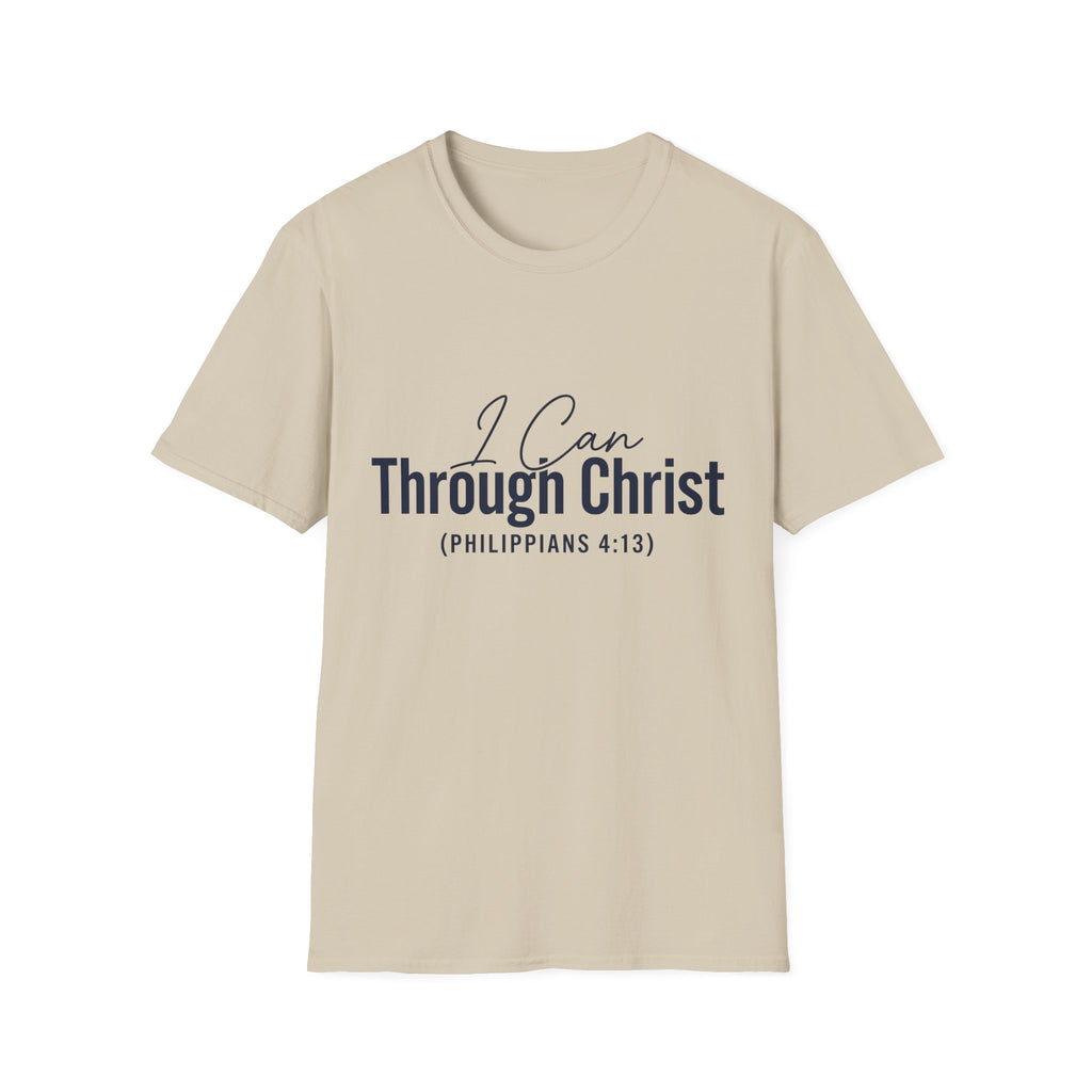 I Can Through Christ Text T-Shirt