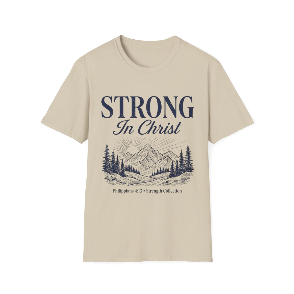 Strong in Christ Mountain T-Shirt