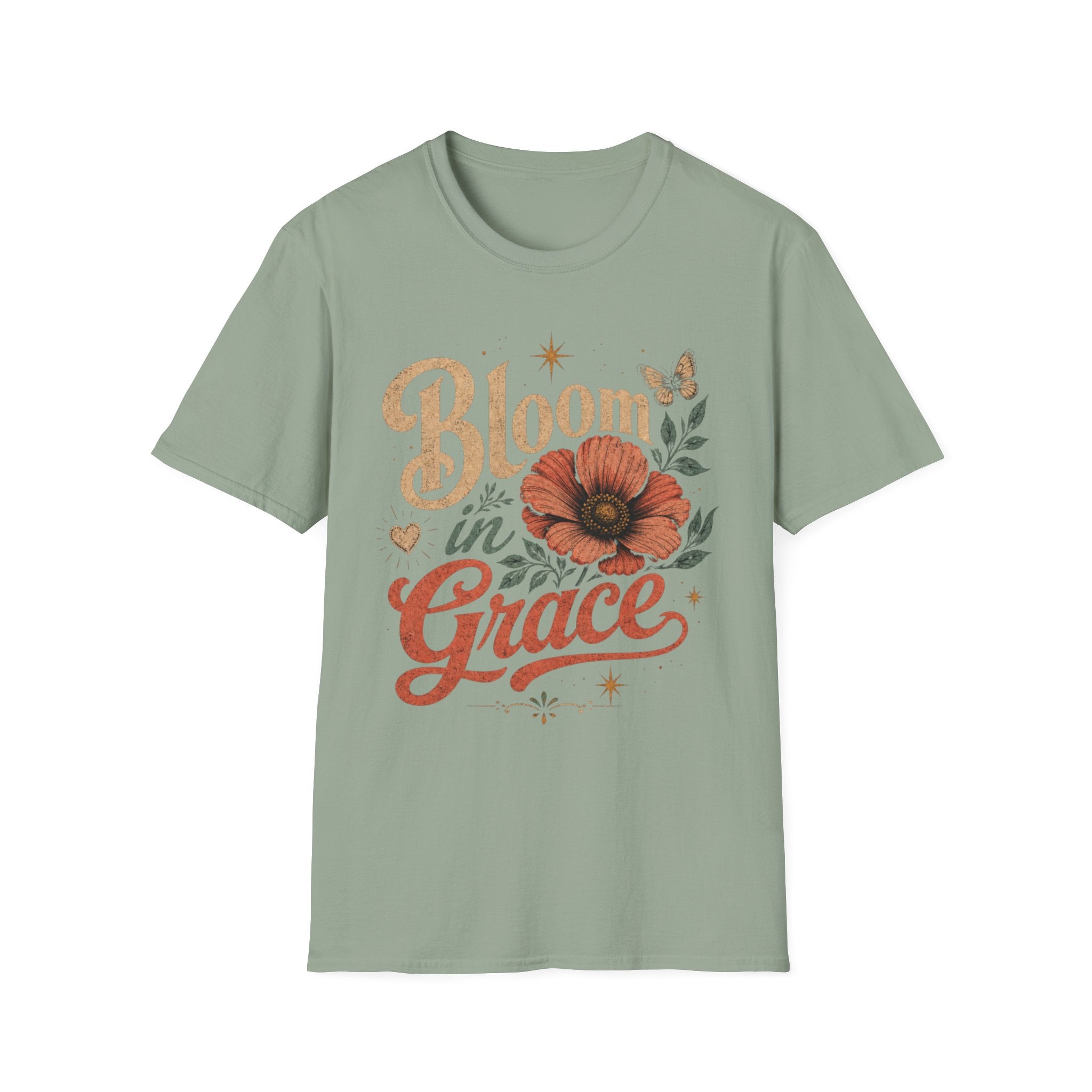 Bloom in Grace Retro T-Shirt