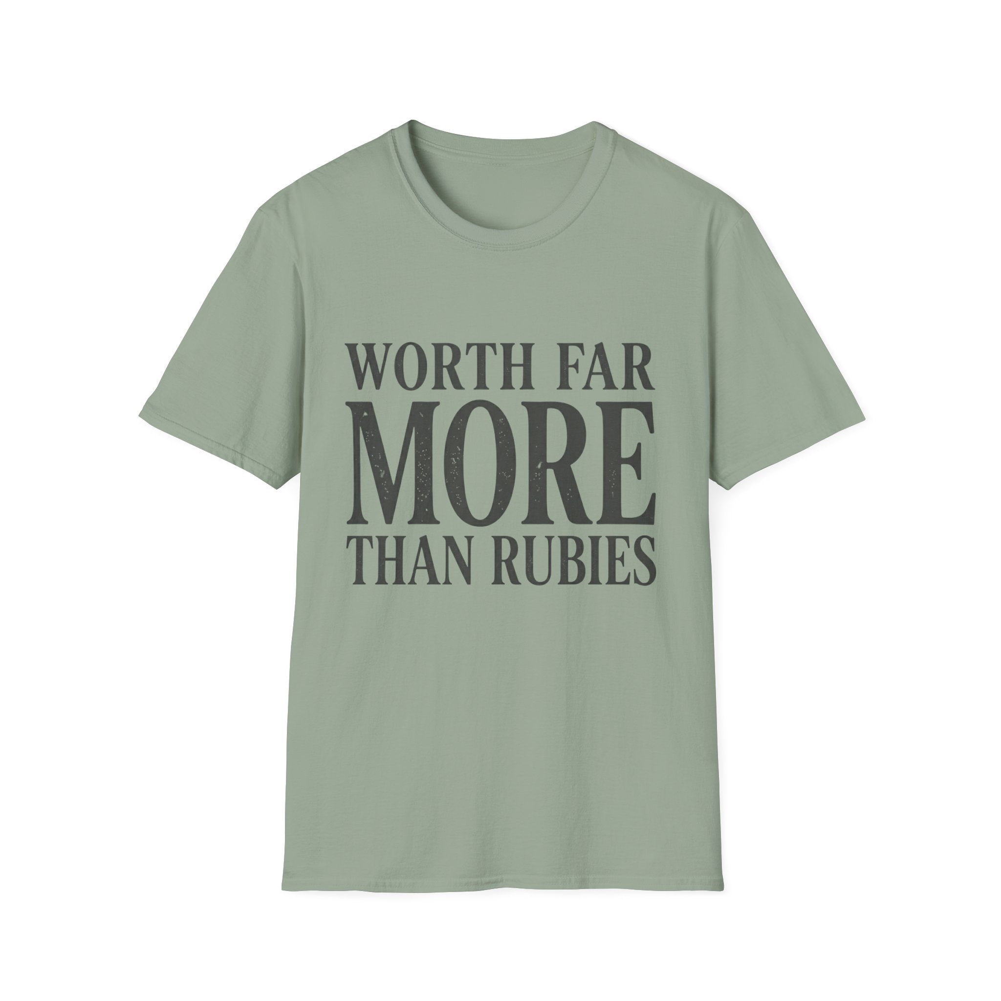 Worth Far More Than Rubies Text T-Shirt
