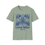 Living Water Linocut Style T-Shirt