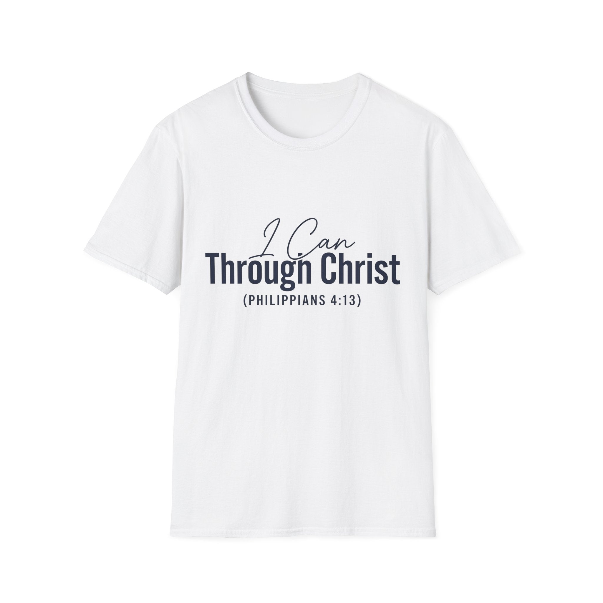 I Can Through Christ Text T-Shirt