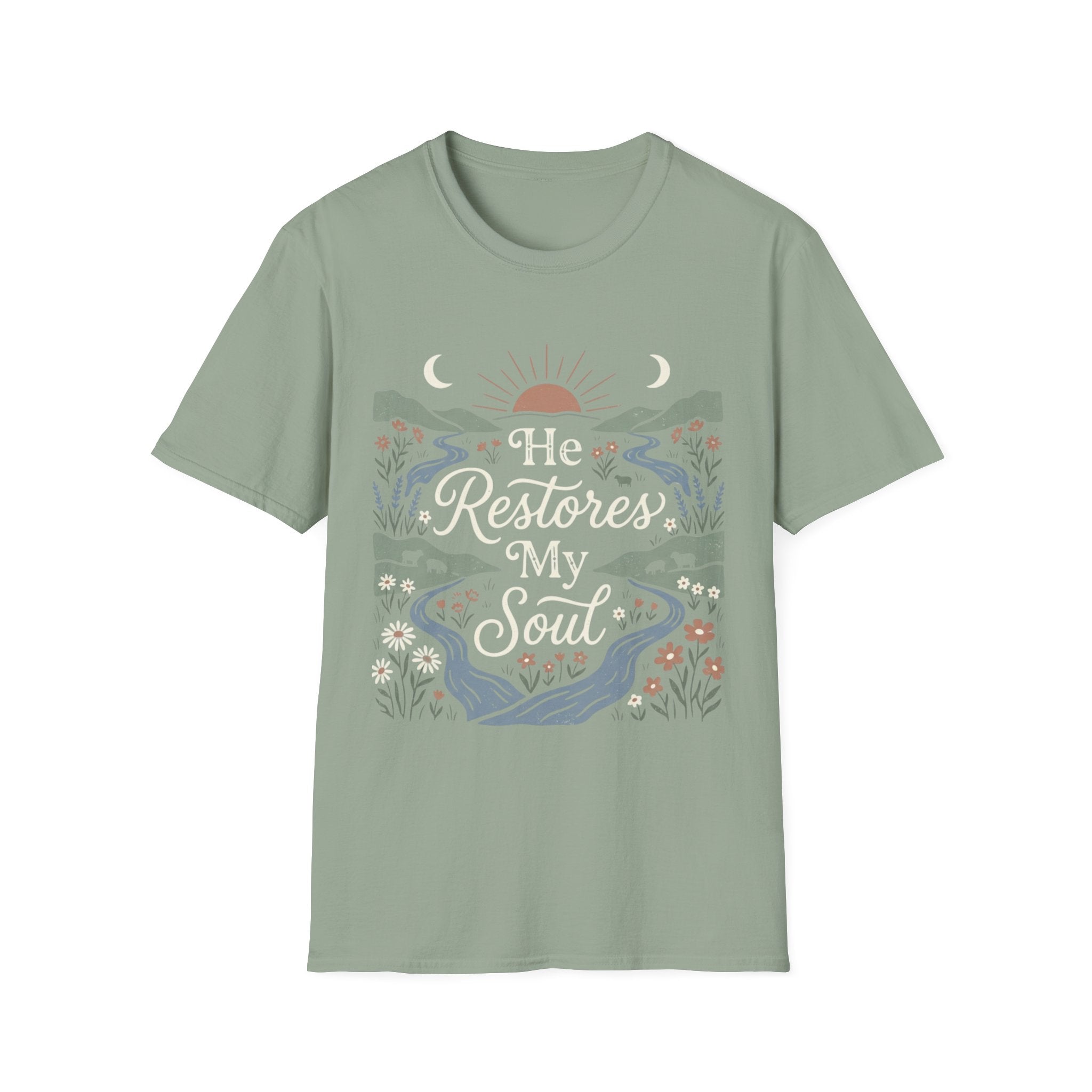 He Restores My Soul Sunrise T-Shirt