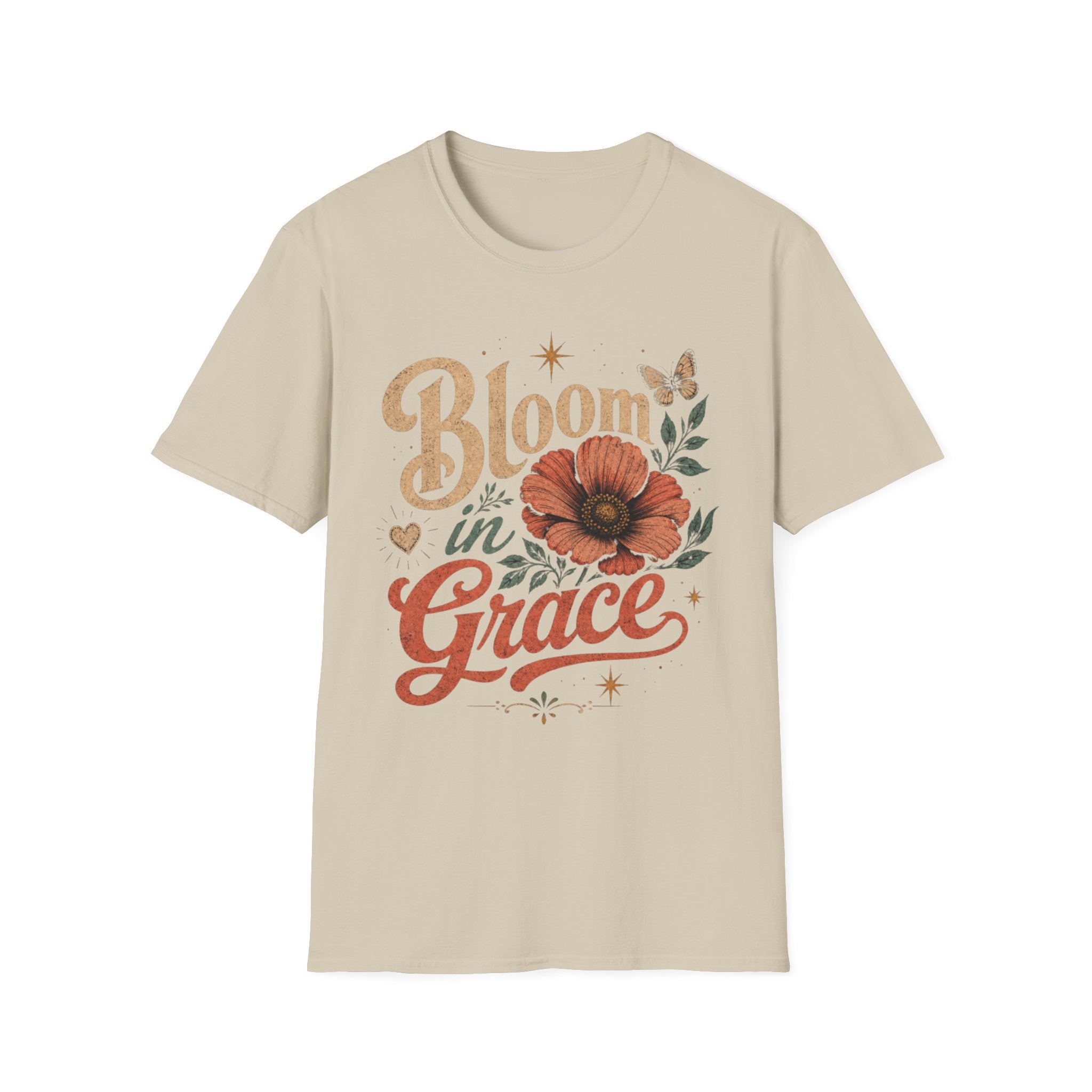 Bloom in Grace Retro T-Shirt