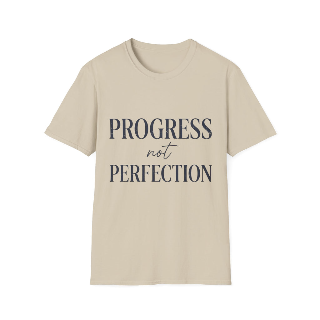 Progress Not Perfection Text T-Shirt
