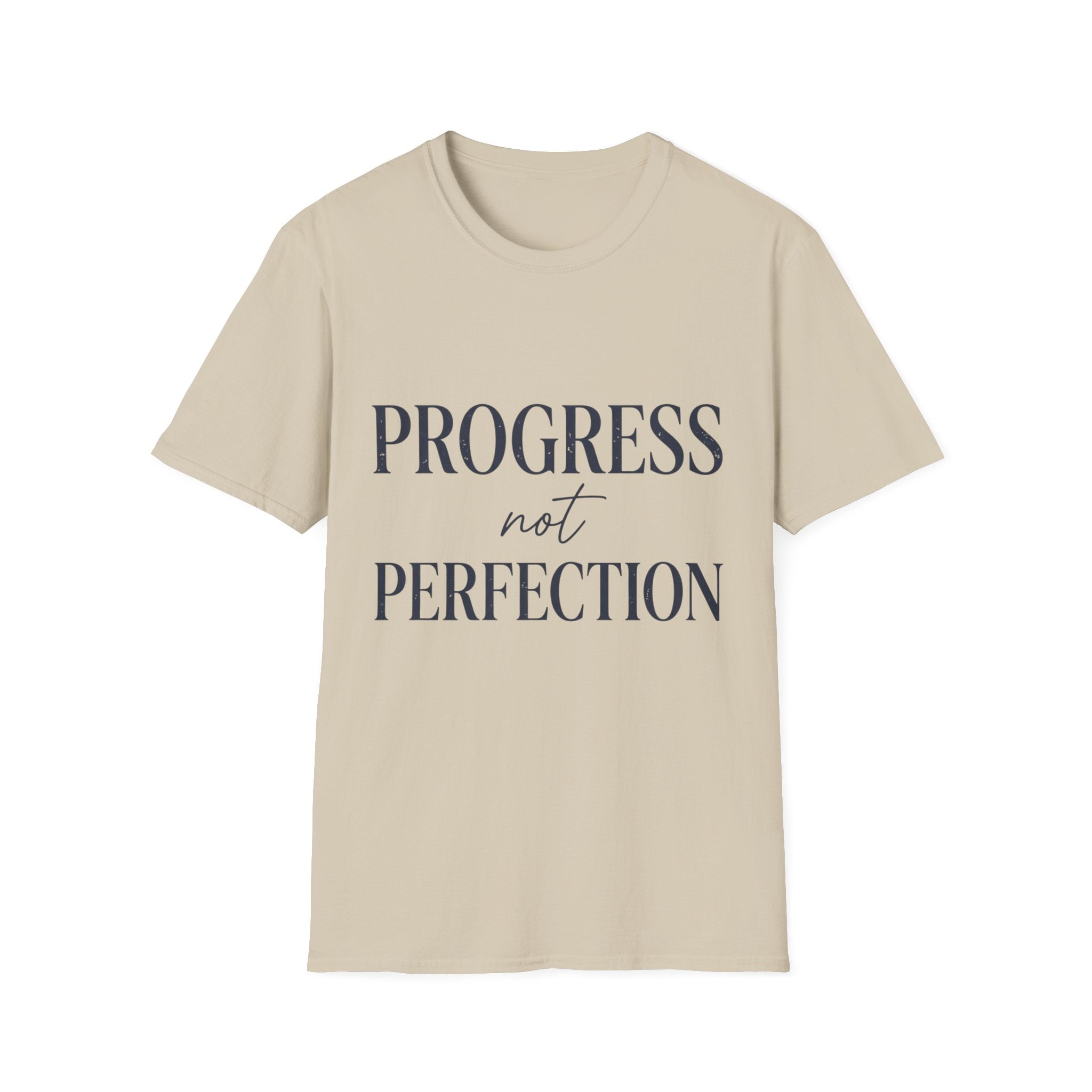 Progress Not Perfection Text T-Shirt
