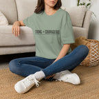 Strong + Courageous Text T-Shirt
