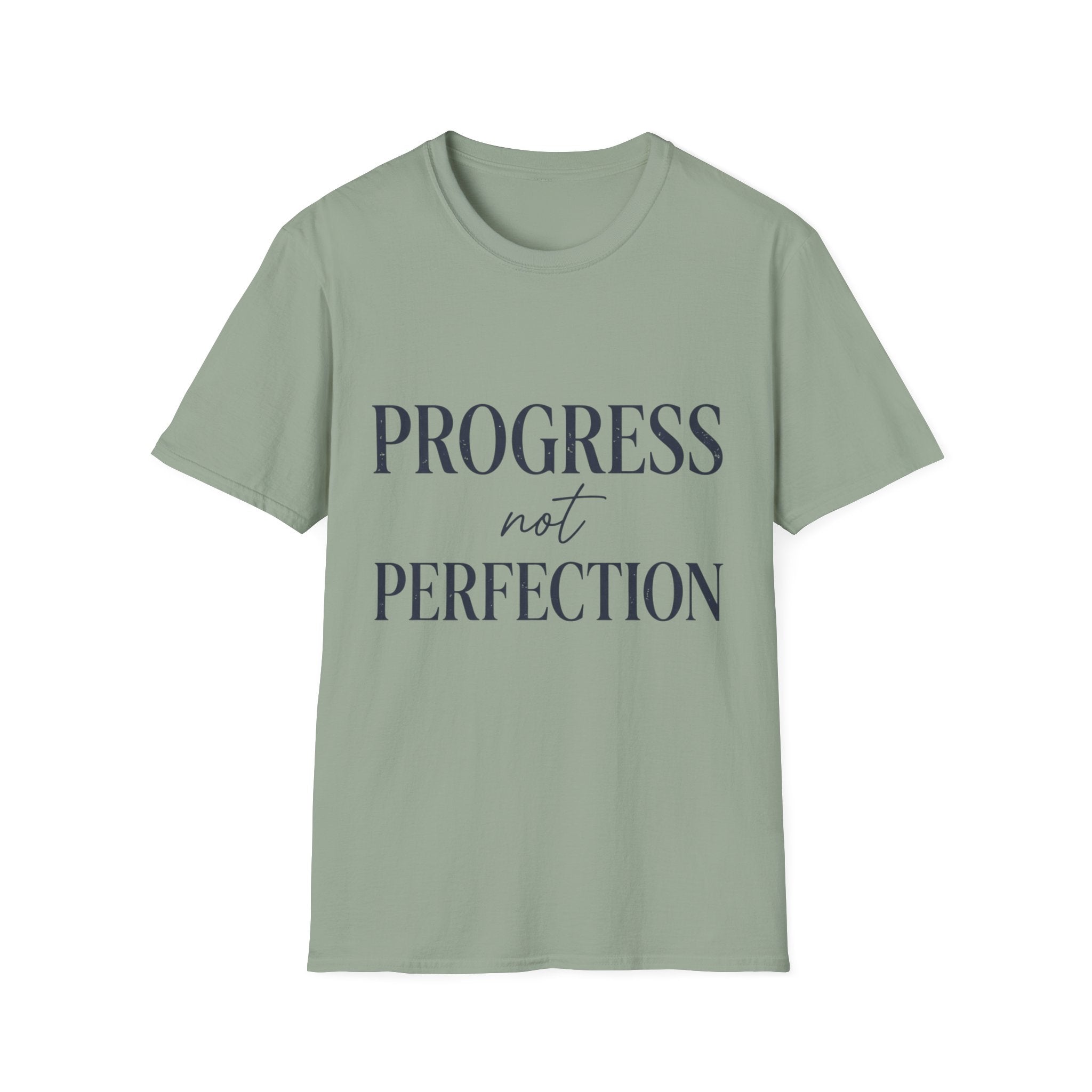 Progress Not Perfection Text T-Shirt