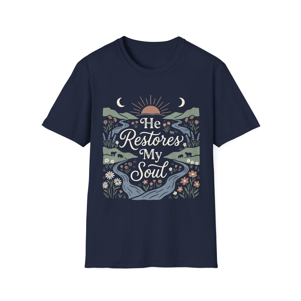 He Restores My Soul Sunrise T-Shirt