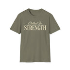 Clothed in Strength Text T-Shirt