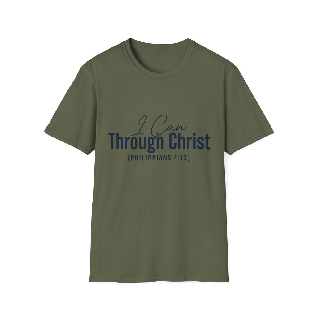 I Can Through Christ Text T-Shirt