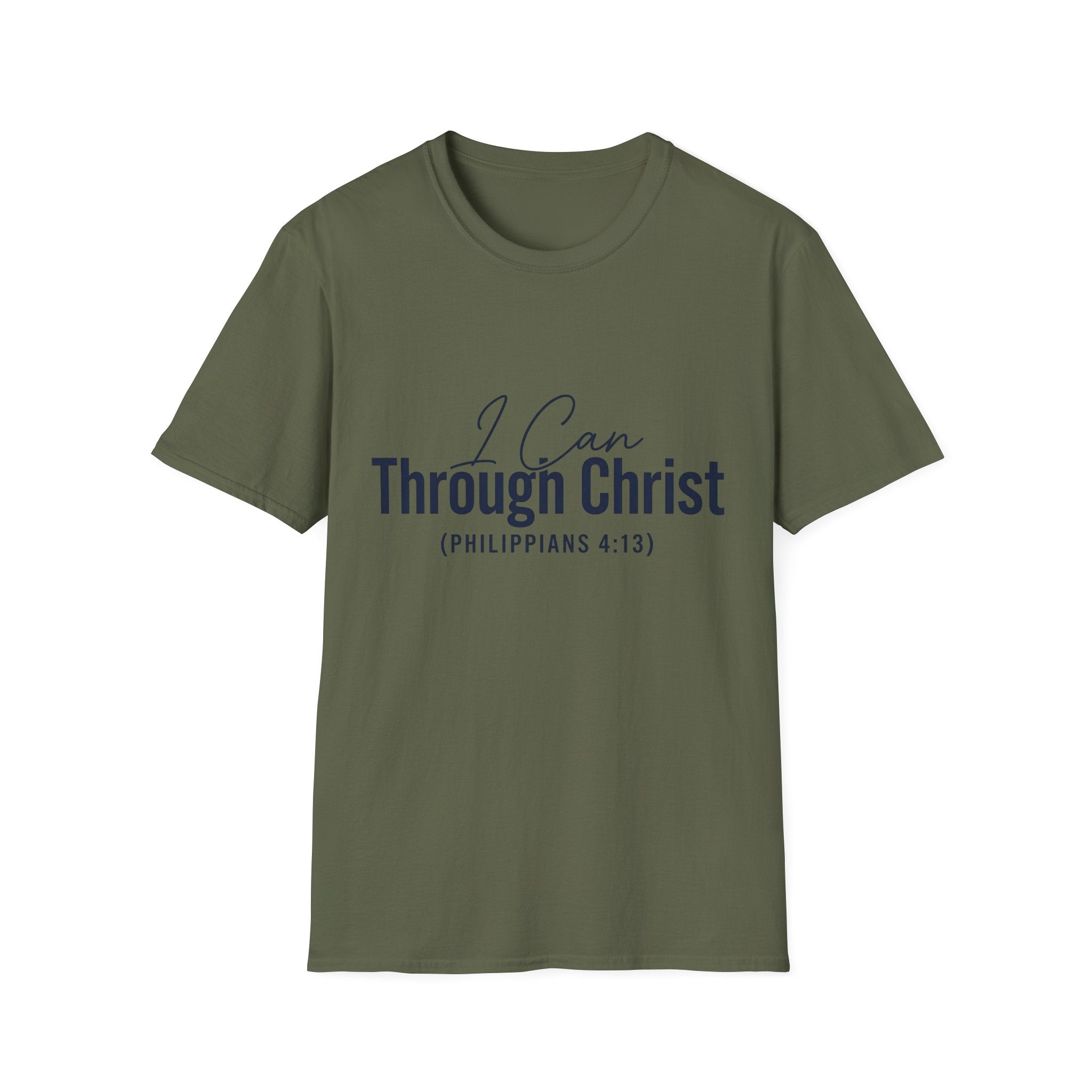 I Can Through Christ Text T-Shirt