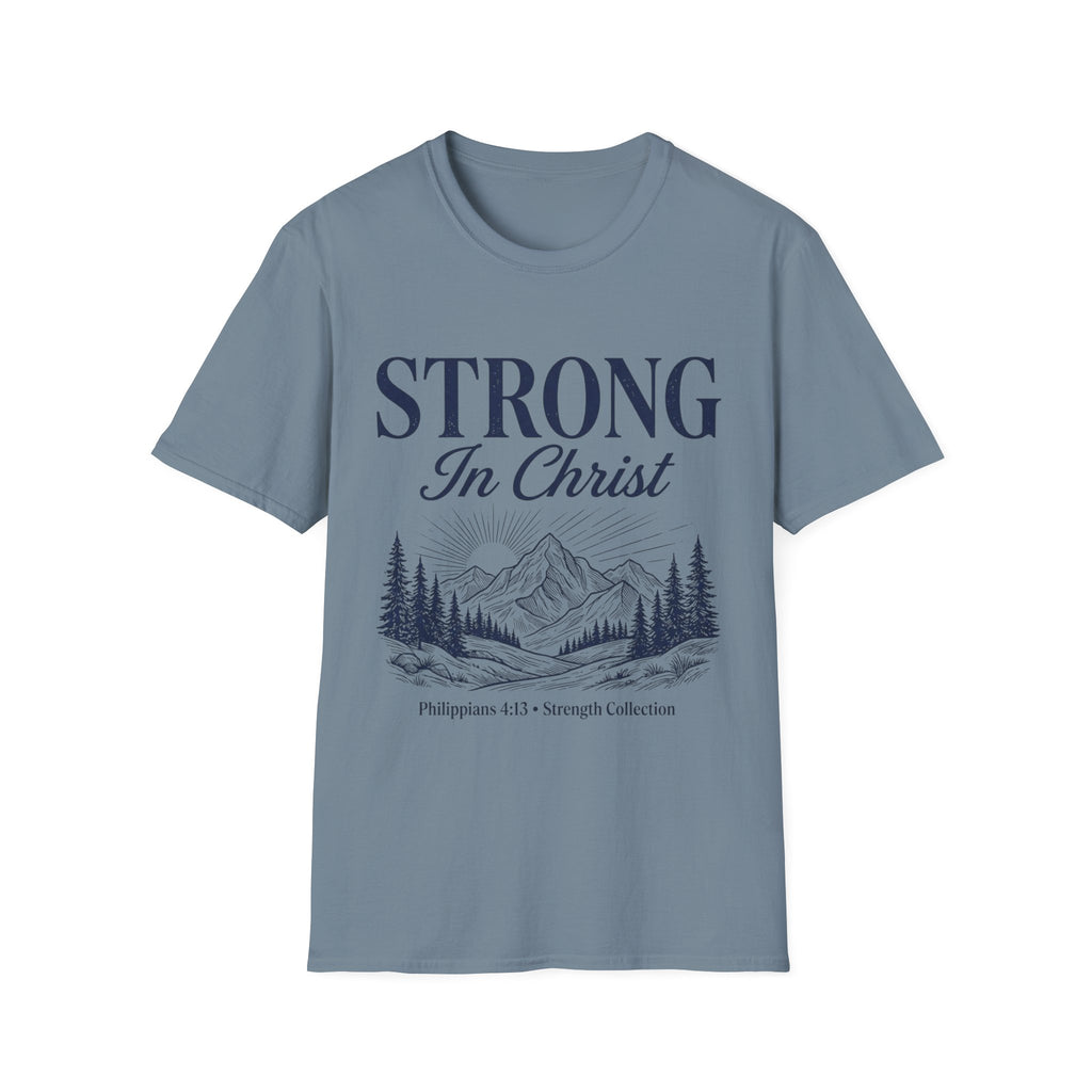 Strong in Christ Mountain T-Shirt