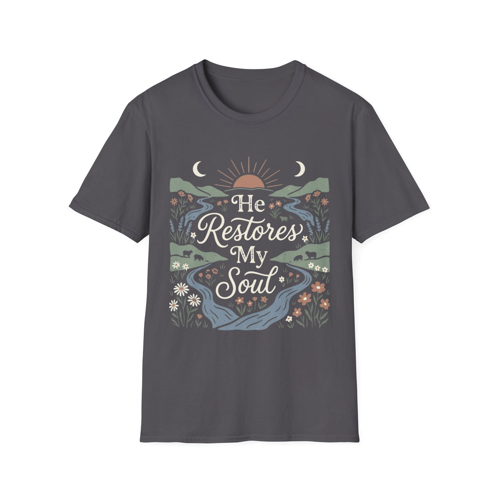 He Restores My Soul Sunrise T-Shirt