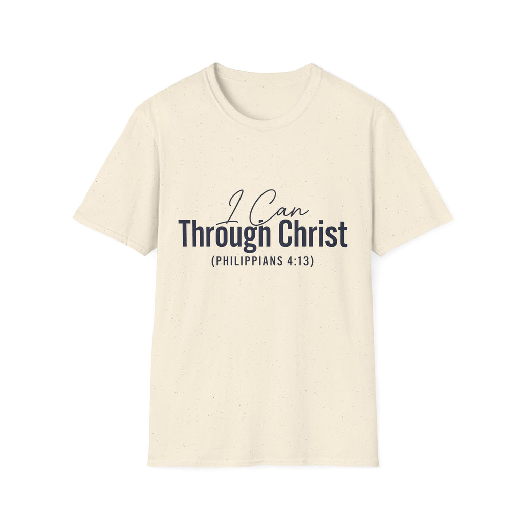 I Can Through Christ Text T-Shirt