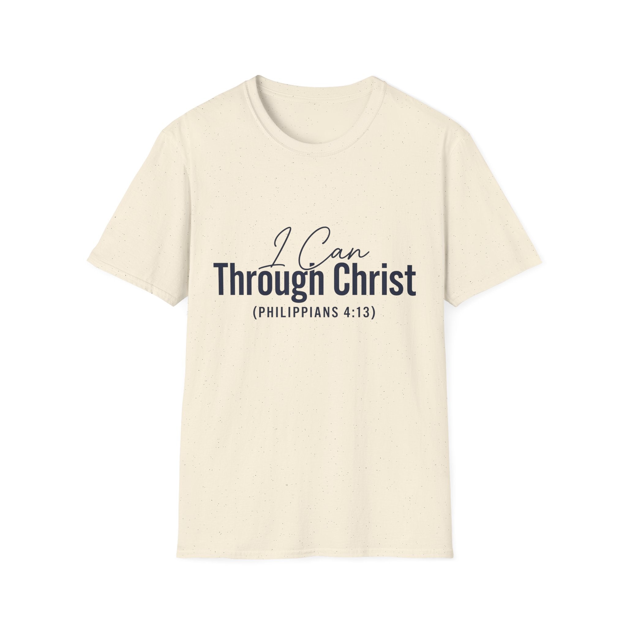 I Can Through Christ Text T-Shirt