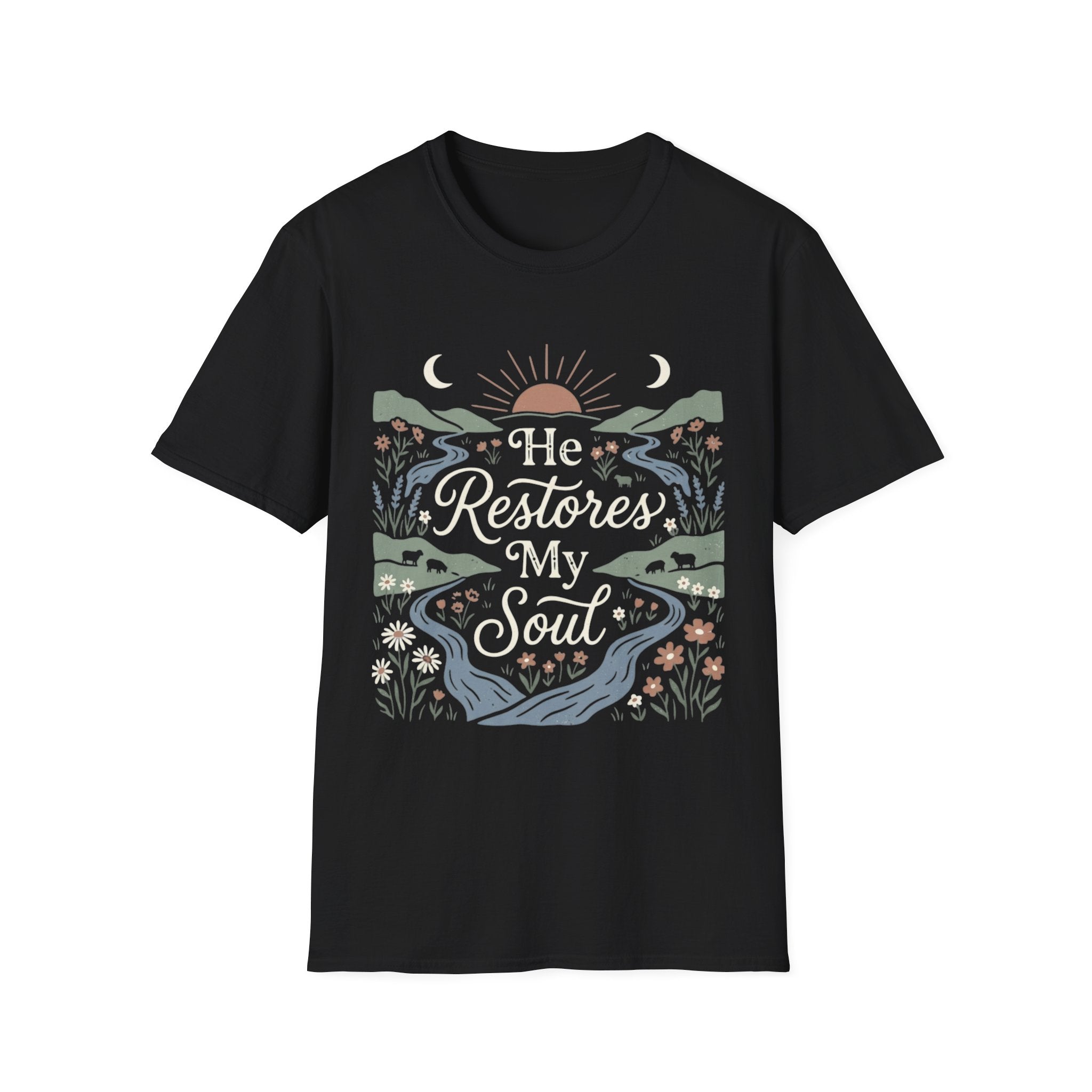He Restores My Soul Sunrise T-Shirt