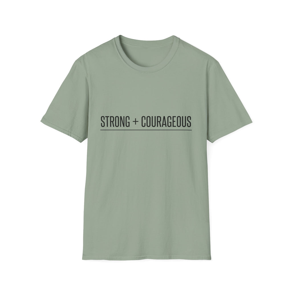 Strong + Courageous Text T-Shirt