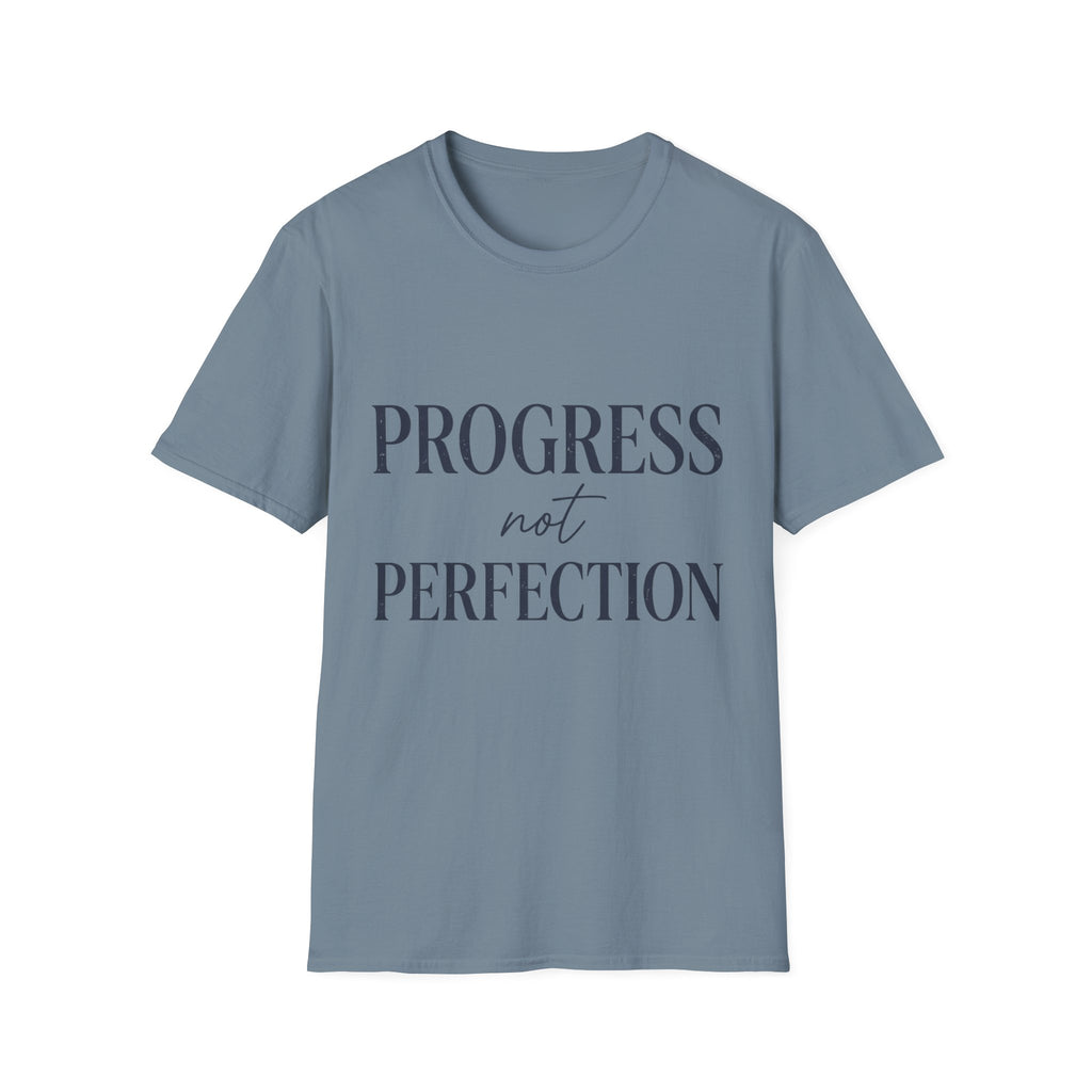 Progress Not Perfection Text T-Shirt