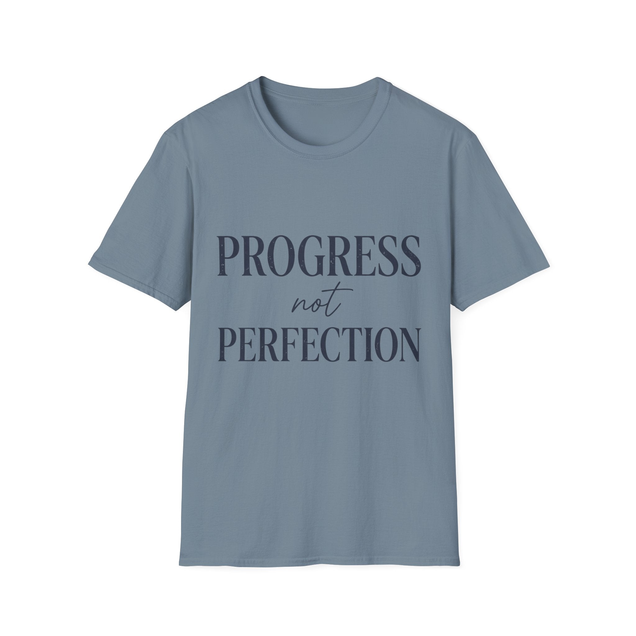 Progress Not Perfection Text T-Shirt