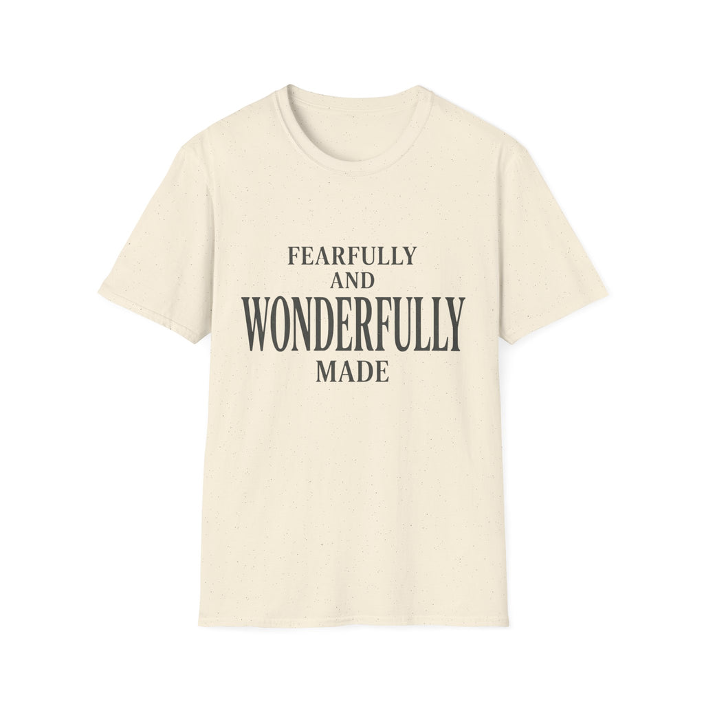 Fearfully and Wonderfully Made Text T-Shirt